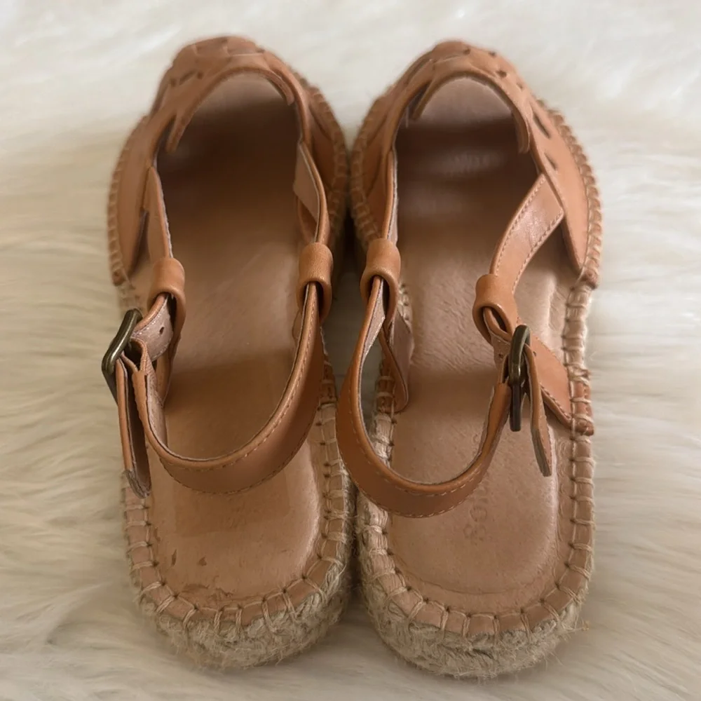 Soludos Sanibel Fisherman Leather Espadrille Sandals Sahara Pink Size 7.5 - Picture 4 of 16